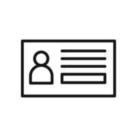 Identification card icon vector