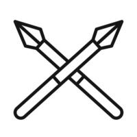 lance icon mark in filled style vector