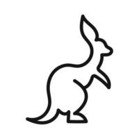 kangaroo icon mark in filled style vector