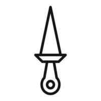 Kunai icon mark in filled style vector