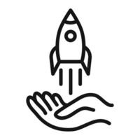 Launch Startup project icon vector