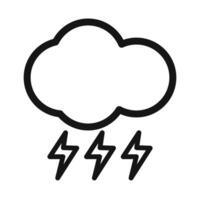 Lightning icon mark in filled style vector