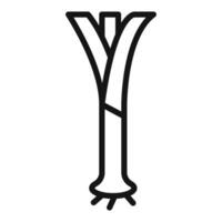 leek icon mark in filled style vector