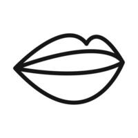 Lips icon mark in filled style vector