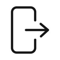 Logout icon set vector