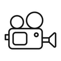 old camera icon mark in filled style vector