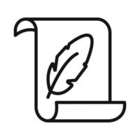 Papyrus icon mark in filled style vector