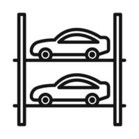Multi Storey Parking icon mark in filled style vector