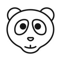 panda icon mark in filled style vector