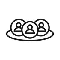 Modern teamwork icon mark in filled style vector