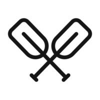 oar icon mark in filled style vector