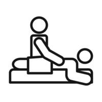 massage spa icon mark in filled style vector