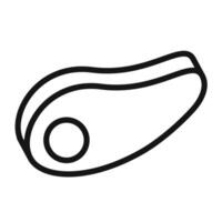 meat icon mark in filled style vector
