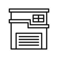 modern house building icon mark in filled style vector
