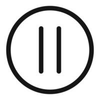 pause icon mark in filled style vector