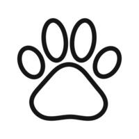 Paw Print icon mark in filled style vector