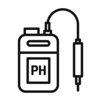 Ph Meter Icon mark in filled style vector