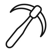 pickaxe icon mark in filled style vector