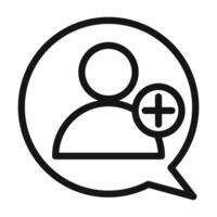 Person conversation icon mark in filled style vector
