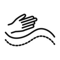 physiotherapy icon mark in filled style vector