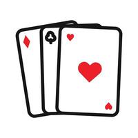 playing card icon mark in filled style vector
