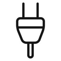 plug icon mark in filled style vector