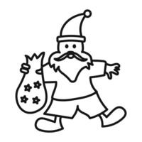 Santa Claus icon mark in filled style vector
