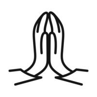 Pray icon mark in filled style vector