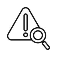 Problem identification icon mark in filled style vector