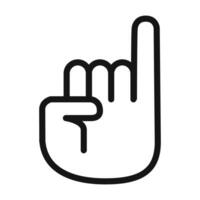 Promise finger gesture icon mark in filled style vector