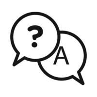 Questions and answers icon mark in filled style vector