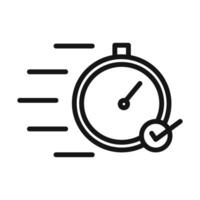 Quick approval icon mark in filled style vector