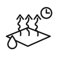 quick dry icon mark in filled style vector