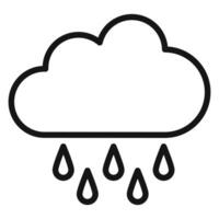 rain and cloud icon mark in filled style vector