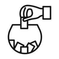 Raffle icon mark in filled style vector