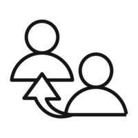 Referrals icon mark in filled style vector