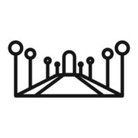 red carpet icon mark in filled style vector