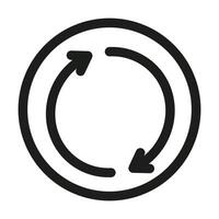 Repeat reload arrow icon mark in filled style vector
