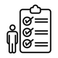 Personal Assessment icon mark in filled style vector