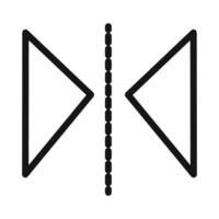 Reflect tool icon mark in filled style vector
