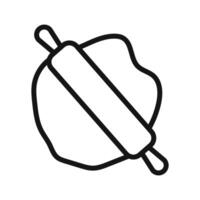 Rolling pin icon mark in filled style vector