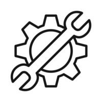 Service tool icon mark in filled style vector