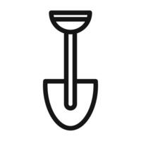 Short spade icon mark in filled style vector