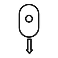 Scroll down icon mark in filled style vector