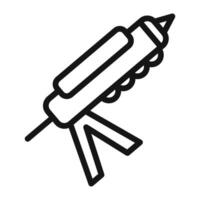 sealant gun icon mark in filled style vector