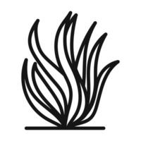 Seaweed icon mark in filled style vector