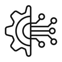 technology icon mark in filled style vector
