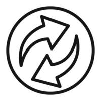 Synchronization icon mark in filled style vector