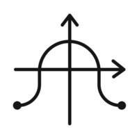 Tangent icon mark in filled style vector