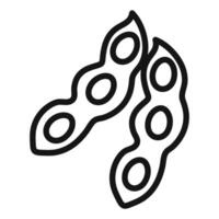 soybeans icon mark in filled style vector